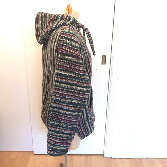 Earth Ragz hoodie “drug rug” blanket sweater - S - Picture 7 of 11